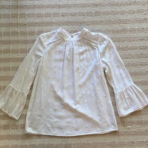 LOFT White Textured Blouse